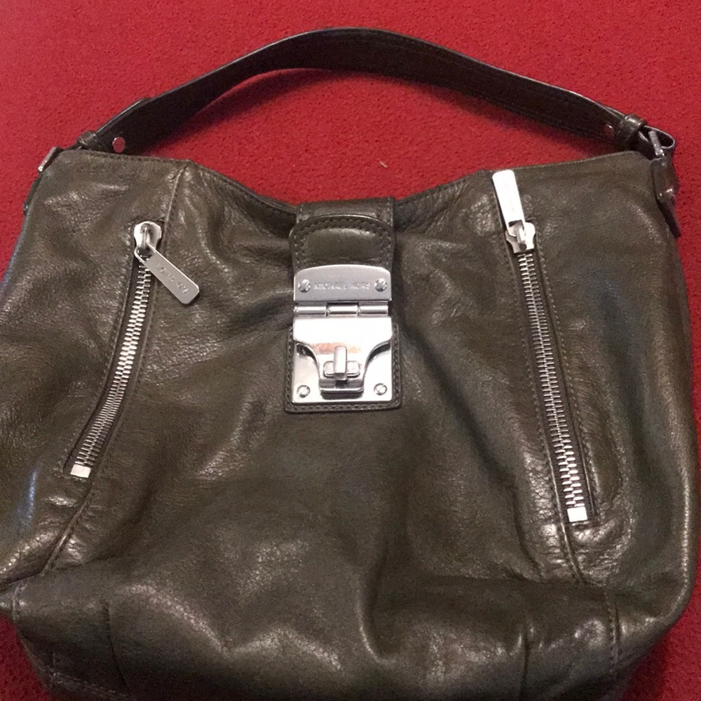 Michael Kors olive green purse